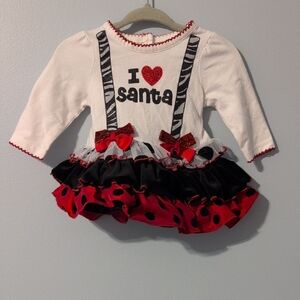 Sweet Heart Rose I Love Santa Dress